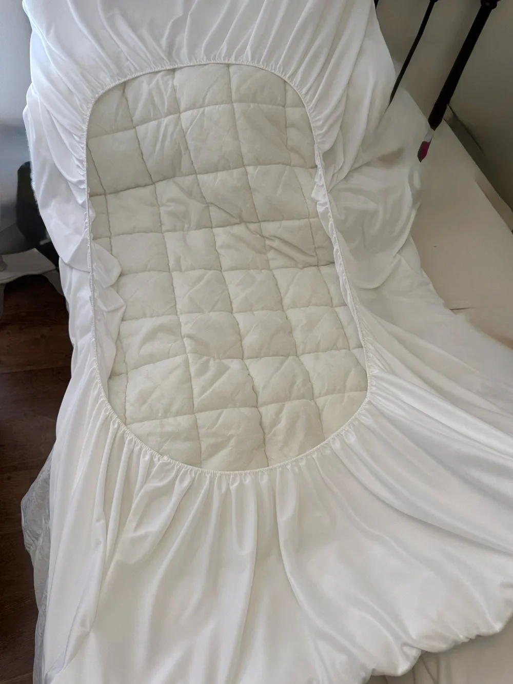 White Quilted mattress cover TWIN size